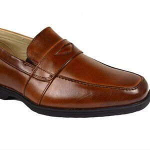 Florsheim 20158 Boys Leather Penny Loafers Cognac Brown Dress Shoes 5.5M